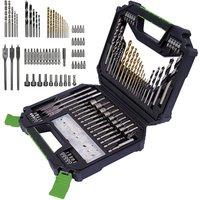 Mylek 128 Piece Drill Bit And Screwdriver Accessory Set With Storage Case, Silver