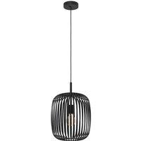 Eglo Romazzina Caged Modern Pendant Light - Black, Black