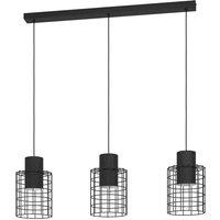 Eglo Milligan 3-light Black Wire Mesh Pendant, Black