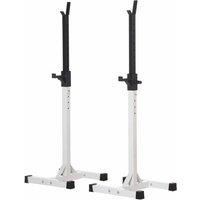 Homcom Power Rack Weight Stand Bar Barbell Squat Stand Spotter For Home Workout, Black