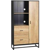 HOMCOM Kitchen Storage Cabinet Cupboard w/Shelves/Soft Close, Black