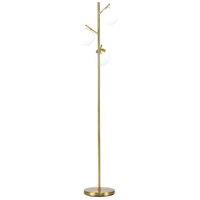 HOMCOM Modern Tree Floor Lamp w/ 3 Light - Gold
