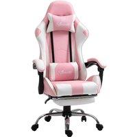 Vinsetto Racing Gaming Chair With Lumbar Support Office Gamer Chair Pink