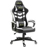 Vinsetto Racing Gaming Chair With Lumbar Support Gamer Office Chair Black Grey, Black