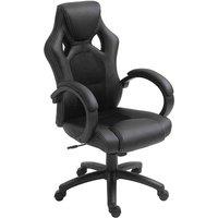 Vinsetto Racing Gaming Chair Swivel Home Office Gamer Chair With Wheels Black, Black