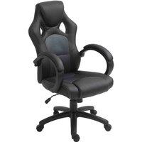 Vinsetto Racing Gaming Chair Swivel Home Office Gamer Chair With Wheels Black, Black