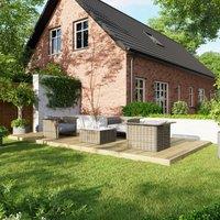 10X20 Power Timber Decking Kit - No Handrails 3M X 6M , Brown