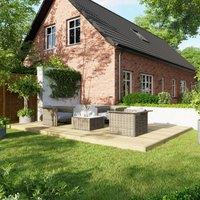 12X18 Power Timber Decking Kit - No Handrails 3.6M X 5.4M , Brown