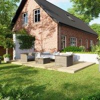 12X20 Power Timber Decking Kit - No Handrails 3.6M X 6M , Brown