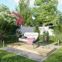 4X10 Power Timber Decking Kit - No Handrails 1.2M X 3M , Brown