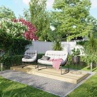 4X12 Power Timber Decking Kit - No Handrails 1.2M X 3.6M , Brown