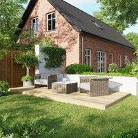 8X16 Power Timber Decking Kit - No Handrails 2.4M X 4.8M , Brown