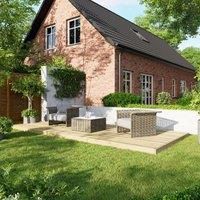 8X18 Power Timber Decking Kit - No Handrails 2.4M X 5.4M , Brown