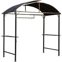 Outsunny Gazebo Marquee Canopy Awning Shelter Garden Patio BBQ Tent Grill Black, Brown