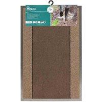 JVL 40x70cm Firth Tile Rubber Backed Doormat - Brown, Brown