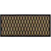 JVL 45x100cm Vienna Rubber Backed Scraper Doormat - Droplet, Brown