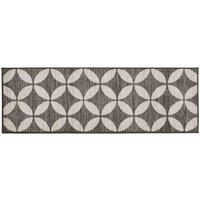 JVL 50x150cm Fiora Machine Washable Runner Mat - Pewter, Brown