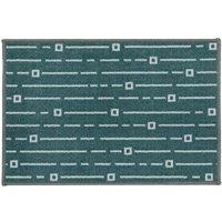 JVL 40x60cm Savio Machine Washable Door Mat - Teal, Blue