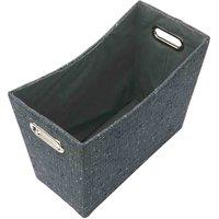 JVL Shadow Fabric Magazine Holder Storage Basket, Grey