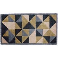 JVL 57x100cm Solemate Hand Carved Trimetric Door Mat, Multi