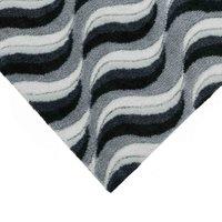 JVL 57x100cm Solemate Hand Carved Wave Door Mat, Grey