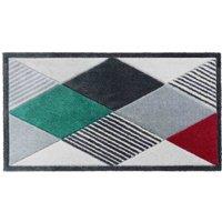 JVL 57x100cm Solemate Hand Carved Gem Door Mat, Grey