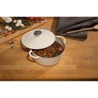 Robert Dyas 22cm Cast Iron Casserole Pan - Cream, Cream