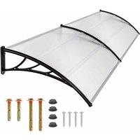 Tectake Canopy Transparent Black 300cm, Black