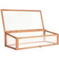 Tectake Cold Frame Attachment For Raised Planter Bed 115X53X34cm Brown, Brown