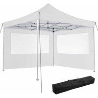 Tectake Gazebo Collapsible 3X3 M With 2 Sides - Olivia White, White