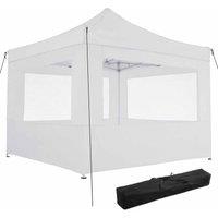 Tectake Gazebo Collapsible 3X3 M With 4 Sides - Olivia White, White