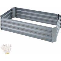 Tectake Pimpinella Zinc-plated Raised Bed Grey, Grey