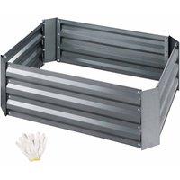 Tectake Raised Bed Valeriana With Zinc-plating 80X60X30cm Grey, Grey
