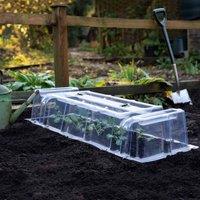 Garden Gear Mini Greenhouse 2 Cloches 4 Ends and Stakes, Clear