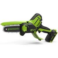 Greenworks 24V 10cm Cordless Pruner (Tool Only), Green