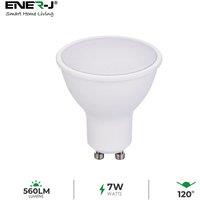 ENER-J 7W GU10 Plastic Body Smd LED 560 Lm 3000K pack Of 10 , White