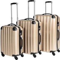 Tectake Lightweight Suitcase Set 3-piece - Cream, Cream