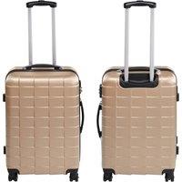 Tectake Hard Shell Suitcase Set 3-piece - Cream, Cream