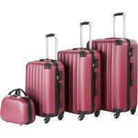 TecTake Suitcase Set 4-piece Pucci - Red