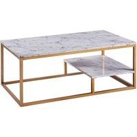 Teamson Home Marmo Modern Wooden Marble Effect Coffee Table, Brown