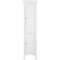 Teamson Home Wooden Free Standing Tall Bathroom Cabinet - White, White