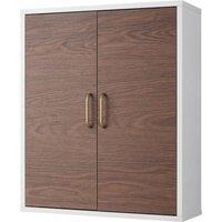 Teamson Home Tyler Wooden Bathroom Wall Medicine Cabinet - White Brown, Brown