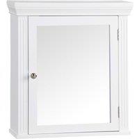 Teamson Home Stratford Wooden Mirrored Bathroom Medicine Cabinet - White, White
