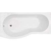 Nuie 1500mm Left Hand B Shaped Bath - White, White