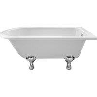 Hudson Reed Winterburn Freestanding Shower Bath With Corbel Leg Set 1500mm - White, White