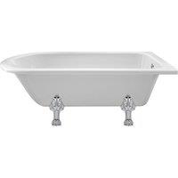 Hudson Reed Winterburn Freestanding Shower Bath With Pride Leg Set 1700mm - White, White