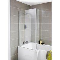 Nuie Quattro Bath Screen with Double Hinged 1400mm High
