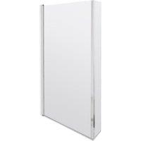 Nuie Pacific L Shaped Bath Screen Hinged - Polished Chrome