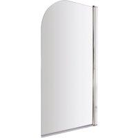 Hudson Reed Pacific Straight Bath Screen - Polished Chrome