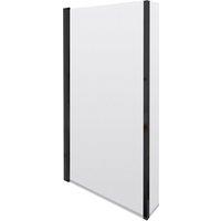 Nuie Pacific Square Bath Screen With Fixed Return - Matt Black